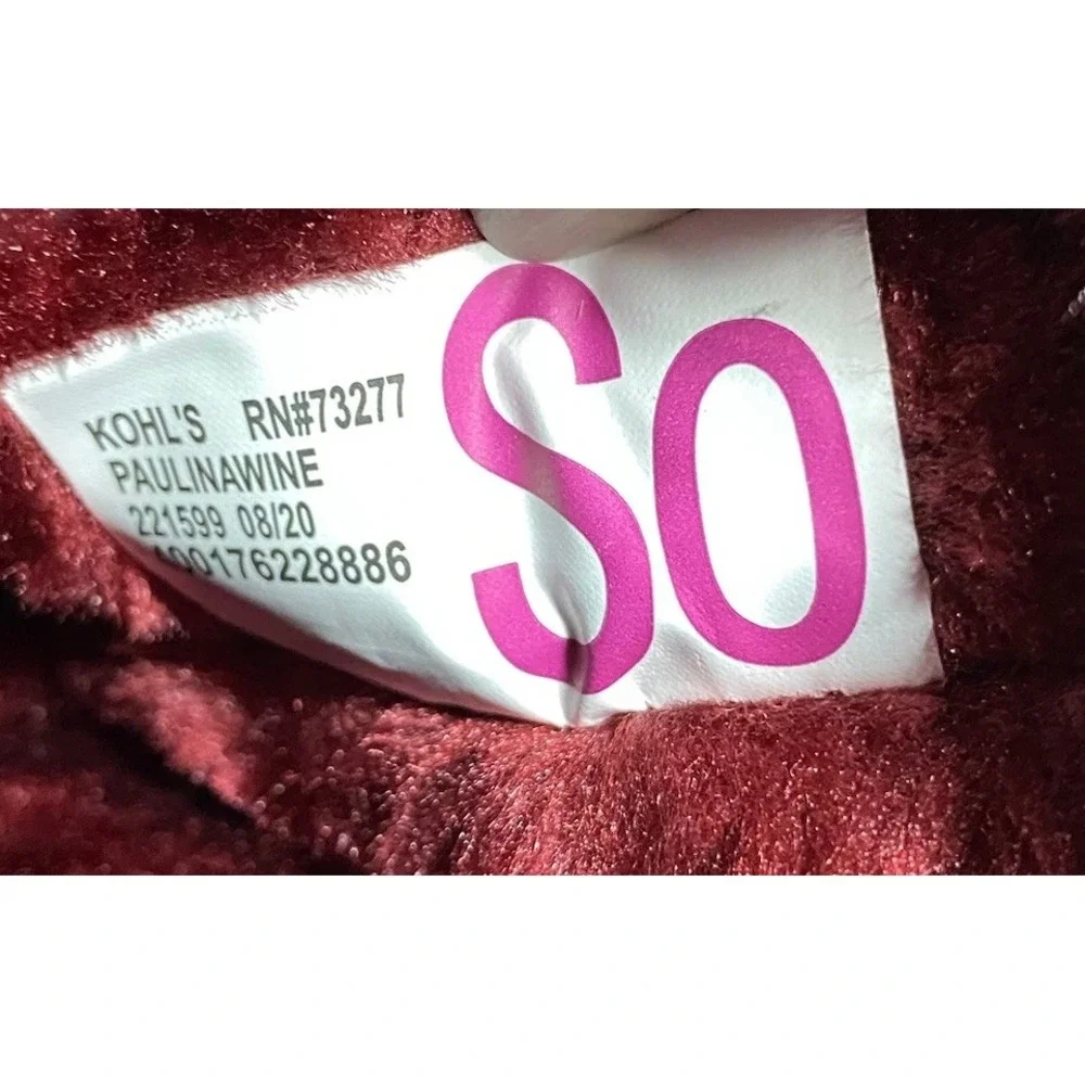 SO Paulina Women's Size 9M Faux Fur Winter Boots -‎ Burgundy Wine NWOB